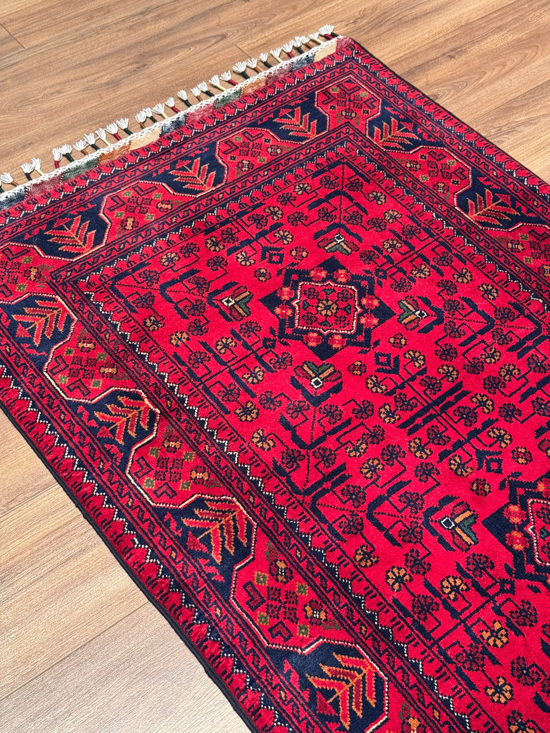 Afghan Hamyap Runner Rug, Original Handwoven, Natural Dyed Wool, 0.83x202 cm (1.68 square meters) - 3x6 ft
