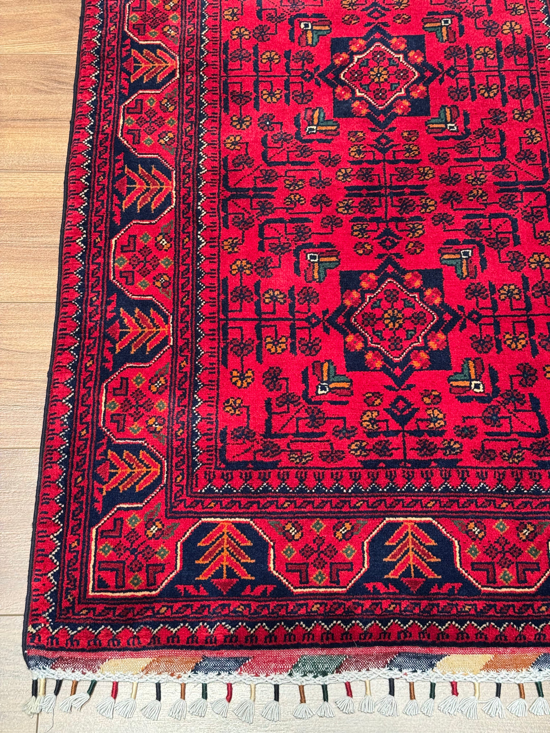 Afghan Hamyap Runner Rug, Original Handwoven, Natural Dyed Wool, 0.83x202 cm (1.68 square meters) - 3x6 ft