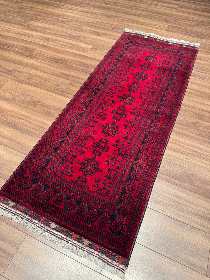 Afgan Halısı Yolluk Bilcik Orijinal El Dokuması Kök Boya Yün 0.80x198 1.58 Metrekare - 2x6 ft