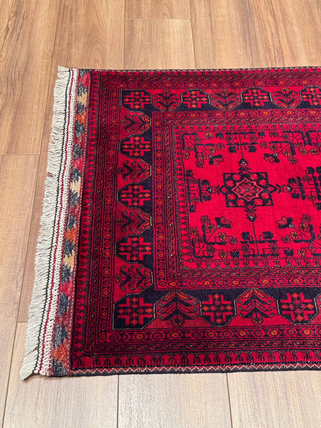 Afgan Halısı Yolluk Bilcik Orijinal El Dokuması Kök Boya Yün 0.80x198 1.58 Metrekare - 2x6 ft