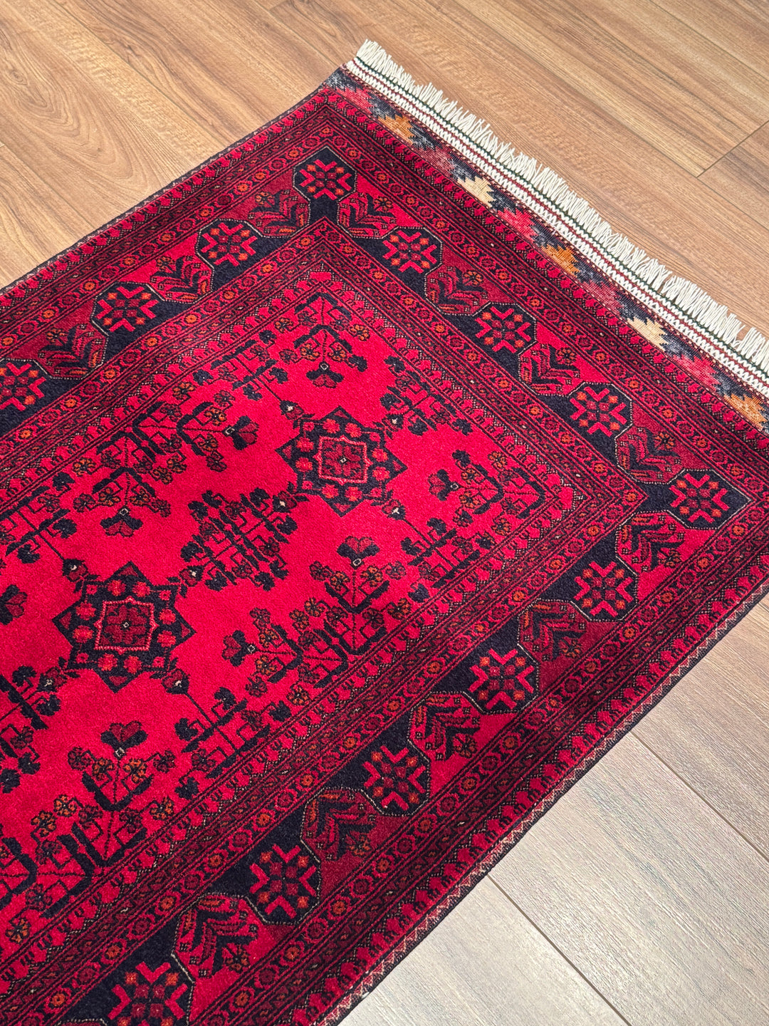 Afgan Halısı Yolluk Bilcik Orijinal El Dokuması Kök Boya Yün 0.80x198 1.58 Metrekare - 2x6 ft