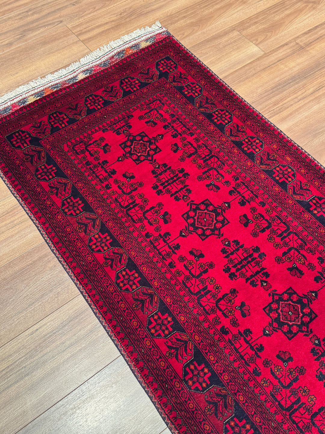 Afgan Halısı Yolluk Bilcik Orijinal El Dokuması Kök Boya Yün 0.80x198 1.58 Metrekare - 2x6 ft