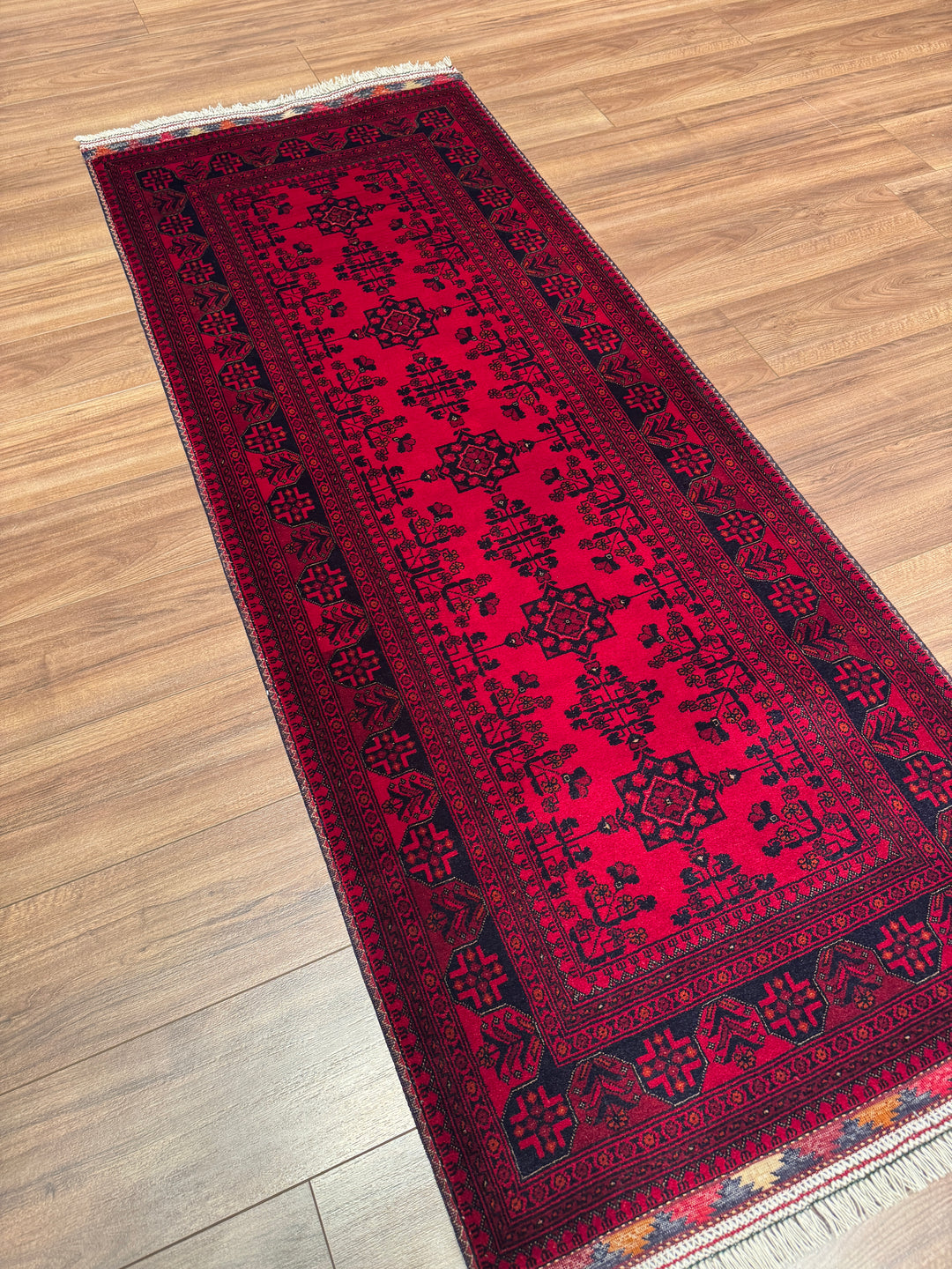 Afgan Halısı Yolluk Bilcik Orijinal El Dokuması Kök Boya Yün 0.80x198 1.58 Metrekare - 2x6 ft