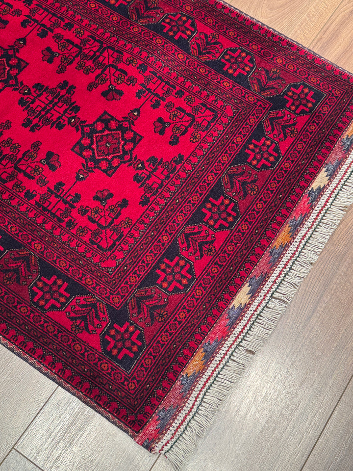 Afgan Halısı Yolluk Bilcik Orijinal El Dokuması Kök Boya Yün 0.80x198 1.58 Metrekare - 2x6 ft