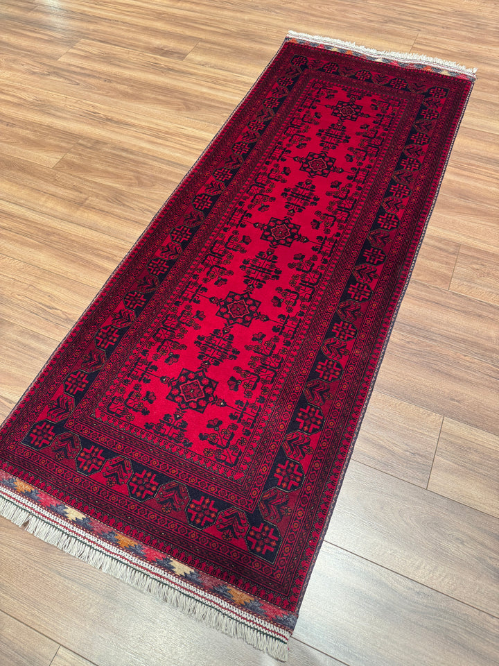 Afgan Halısı Yolluk Bilcik Orijinal El Dokuması Kök Boya Yün 0.80x198 1.58 Metrekare - 2x6 ft