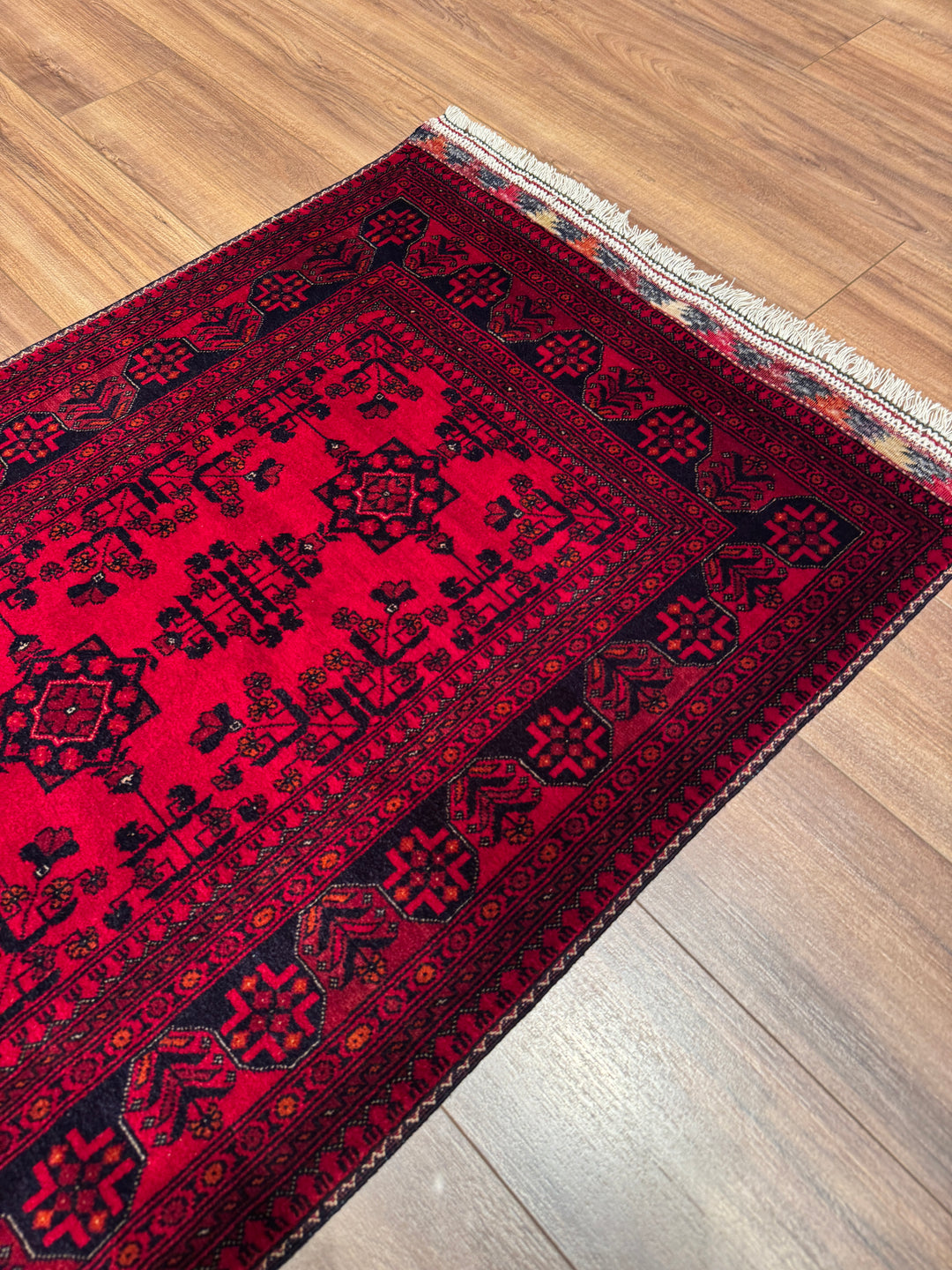 Afgan Halısı Yolluk Bilcik Orijinal El Dokuması Kök Boya Yün 0.80x198 1.58 Metrekare - 2x6 ft