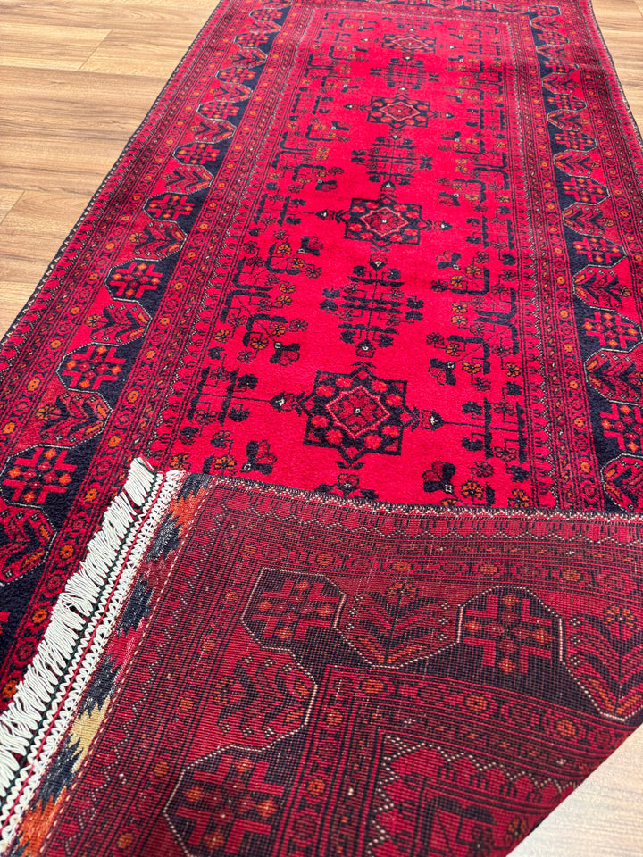 Afgan Halısı Yolluk Bilcik Orijinal El Dokuması Kök Boya Yün 0.80x198 1.58 Metrekare - 2x6 ft