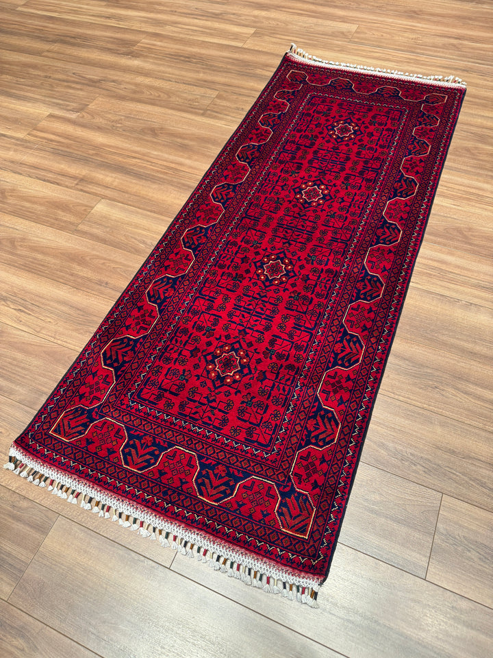 Afgan Halısı Hamyap Yolluk Orijinal El Dokuması Kök Boya Yün 0.79x197 1.56 Metrekare - 2x6 ft
