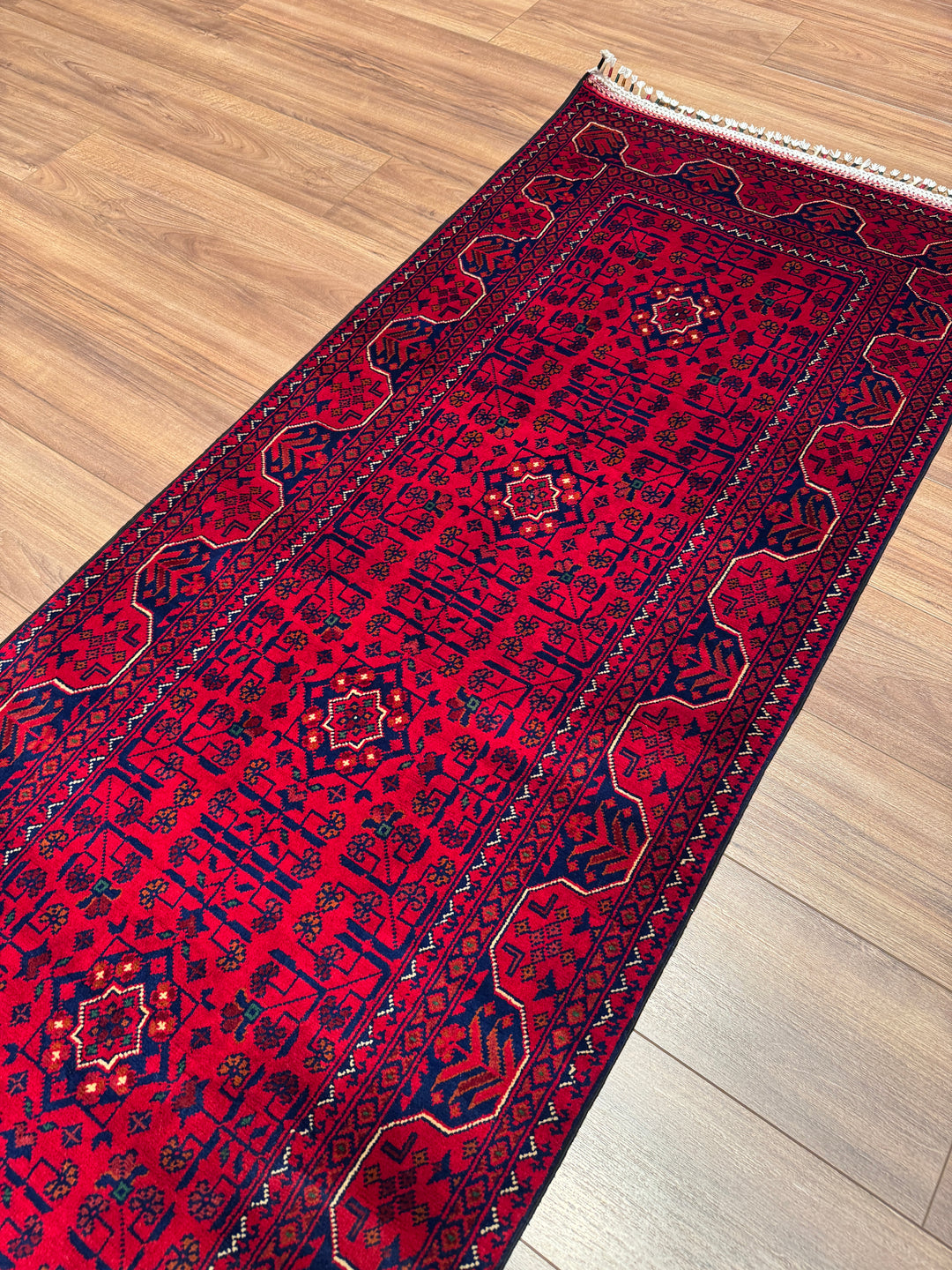 Afgan Halısı Hamyap Yolluk Orijinal El Dokuması Kök Boya Yün 0.79x197 1.56 Metrekare - 2x6 ft