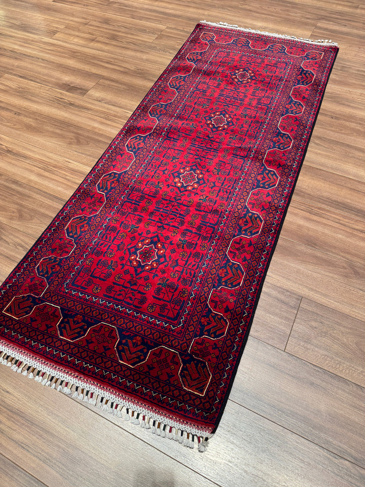 Afgan Halısı Hamyap Yolluk Orijinal El Dokuması Kök Boya Yün 0.79x197 1.56 Metrekare - 2x6 ft