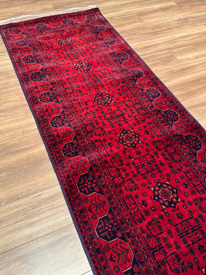 Afgan Halısı Yolluk Bilcik Orijinal El Dokuması Kök Boya Yün 0.82x393 3.22 Metrekare - 3x13 ft