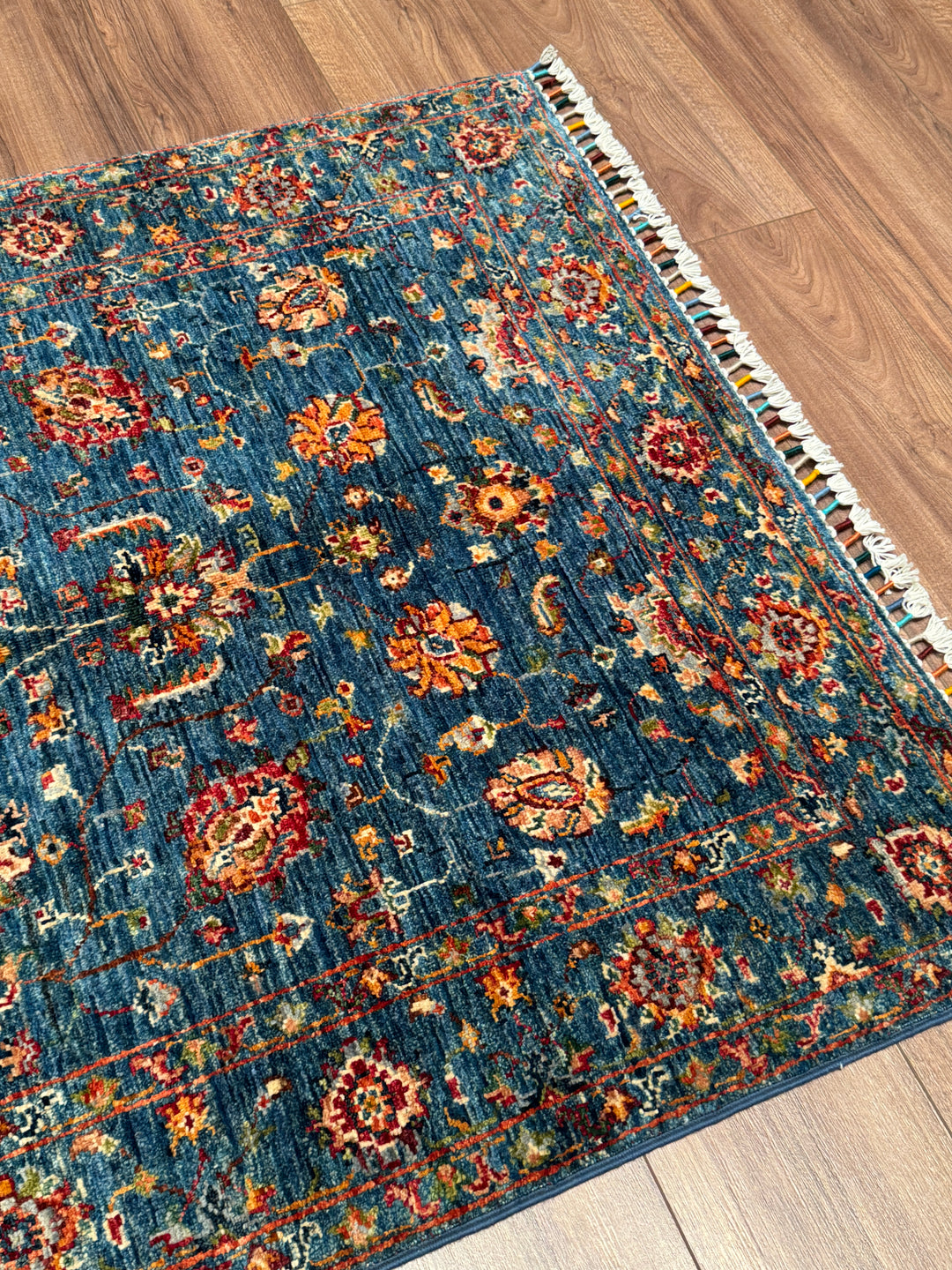 Sultani Binbirgece Orijinal El Dokuması Bej Kök Boya Yün Halı 102x151 1.54 Metrekare - 3x5 ft