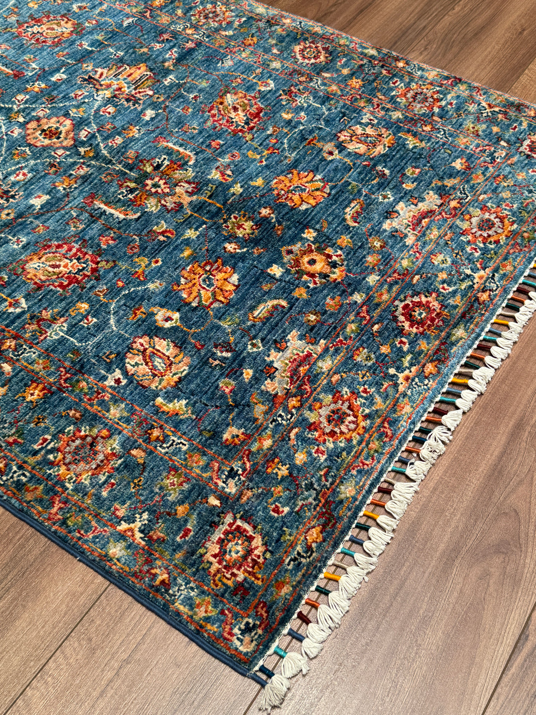 Sultani Binbirgece Orijinal El Dokuması Bej Kök Boya Yün Halı 102x151 1.54 Metrekare - 3x5 ft