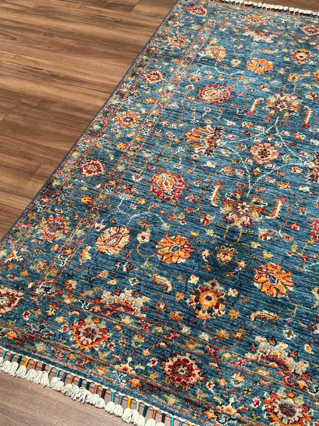 Sultani Binbirgece Orijinal El Dokuması Bej Kök Boya Yün Halı 102x151 1.54 Metrekare - 3x5 ft
