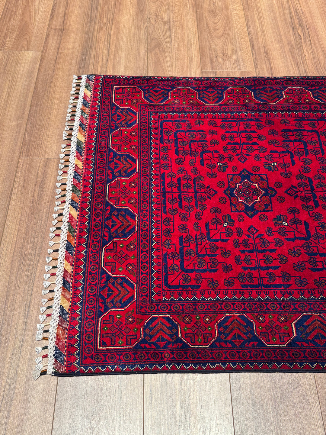 Afgan Halısı Hamyap Orijinal El Dokuması Kök Boya Yün 0.98x152 1.49 Metrekare - 3x5 ft