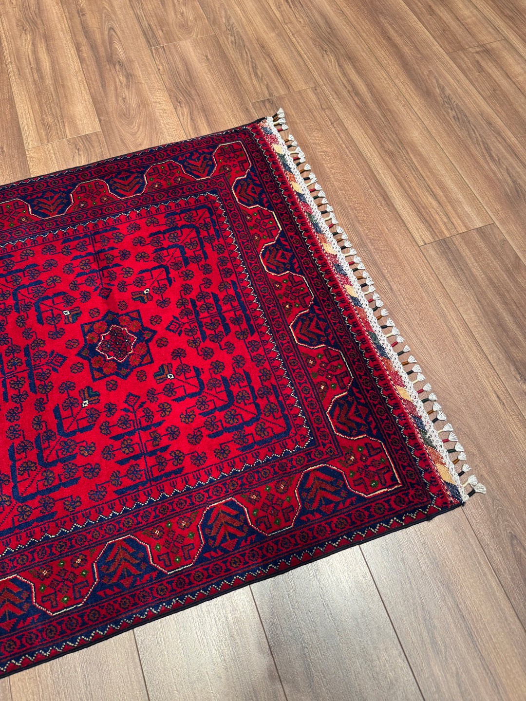 Afgan Halısı Hamyap Orijinal El Dokuması Kök Boya Yün 0.98x152 1.49 Metrekare - 3x5 ft