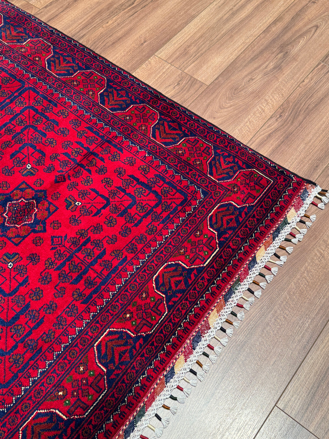 Afgan Halısı Hamyap Orijinal El Dokuması Kök Boya Yün 0.98x152 1.49 Metrekare - 3x5 ft