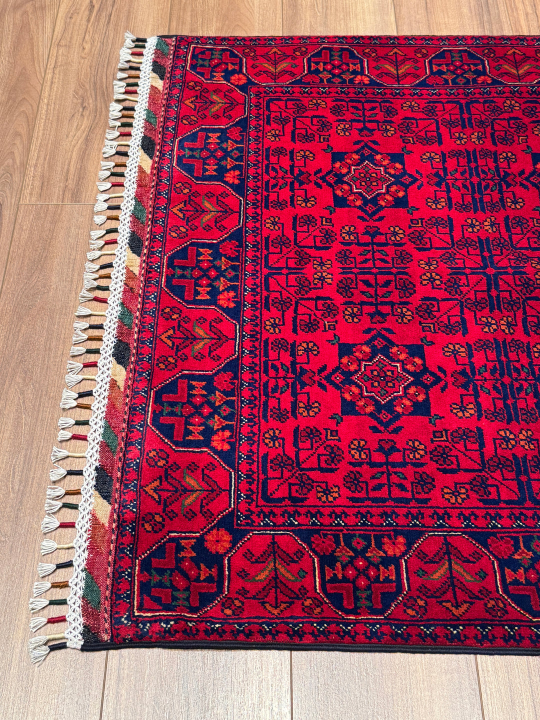 Afgan Halısı Hamyap Orijinal El Dokuması Kök Boya Yün 101x154 1.56 Metrekare - 3x5 ft