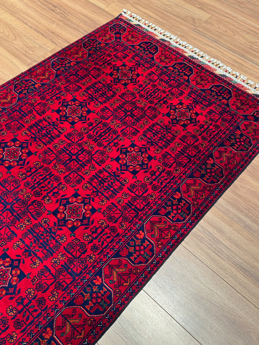 Afgan Halısı Hamyap Orijinal El Dokuması Kök Boya Yün 101x154 1.56 Metrekare - 3x5 ft