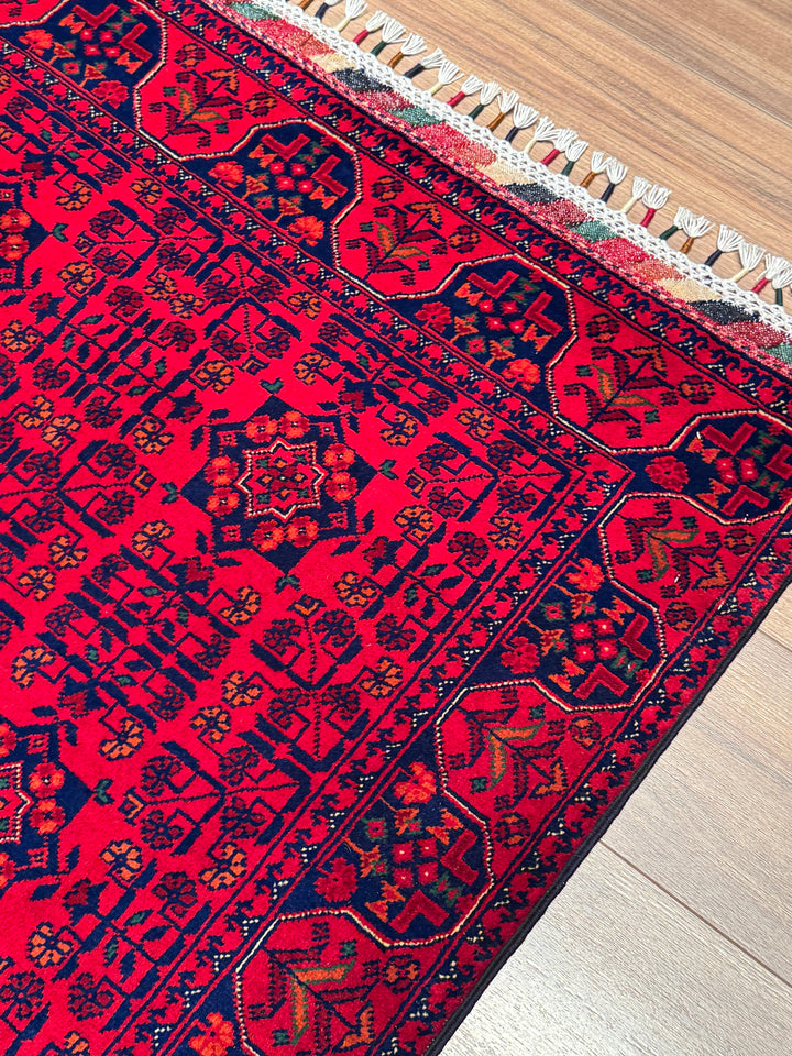Afgan Halısı Hamyap Orijinal El Dokuması Kök Boya Yün 101x154 1.56 Metrekare - 3x5 ft