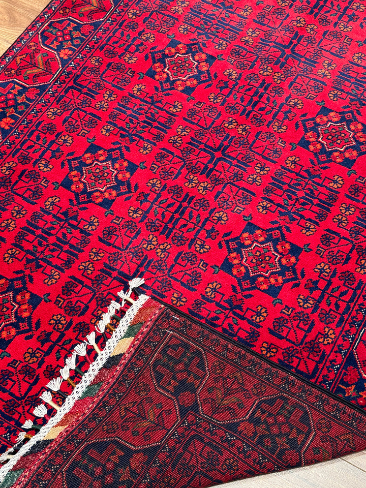 Afgan Halısı Hamyap Orijinal El Dokuması Kök Boya Yün 101x154 1.56 Metrekare - 3x5 ft