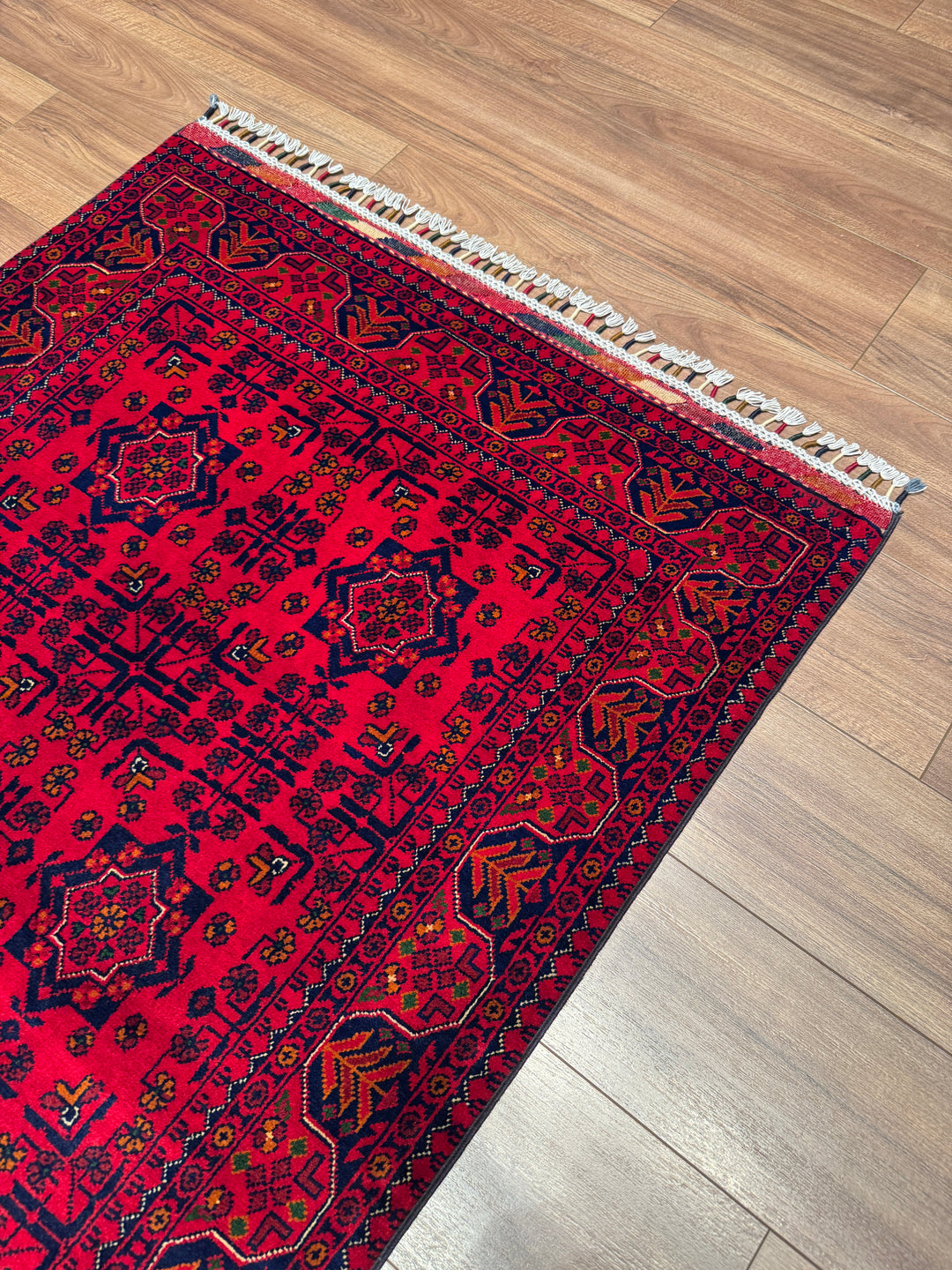 Afgan Halısı Hamyap Orijinal El Dokuması Kök Boya Yün 102x156 1.59 Metrekare - 3x5 ft