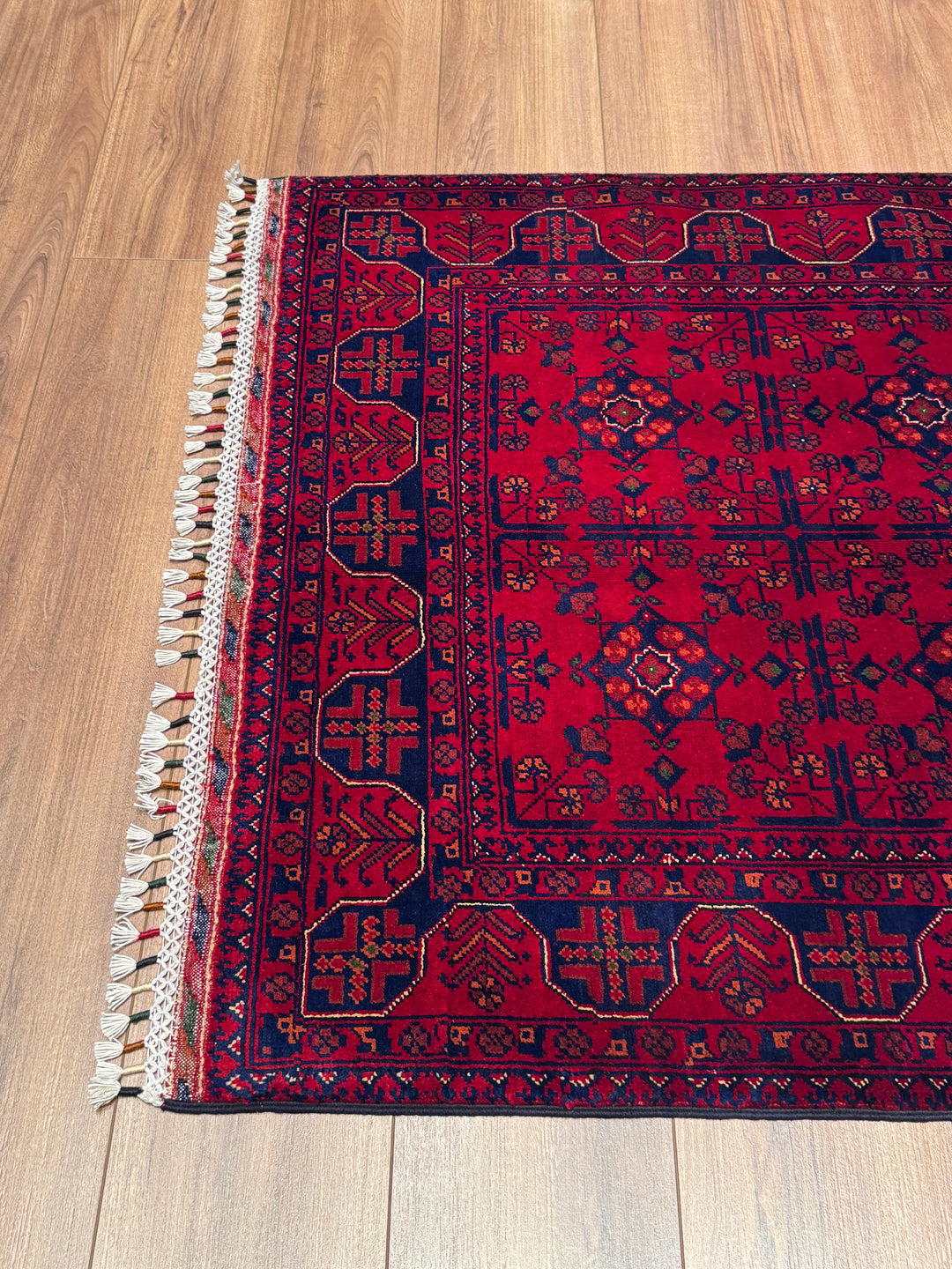 Afgan Halısı Hamyap Orijinal El Dokuması Kök Boya Yün 102x149 1.52 Metrekare - 3x5 ft