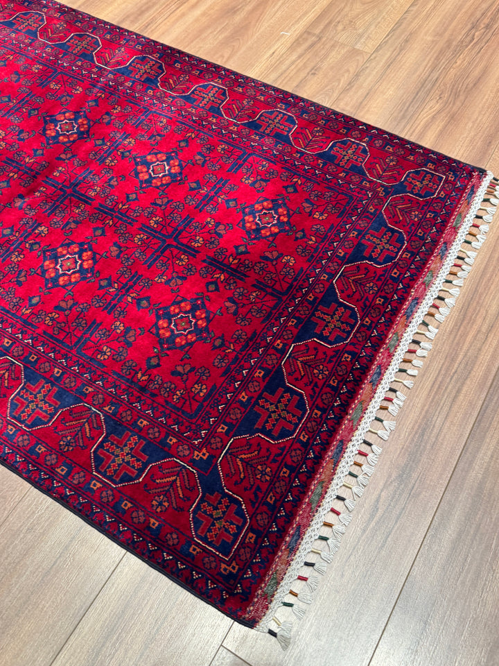 Afgan Halısı Hamyap Orijinal El Dokuması Kök Boya Yün 102x149 1.52 Metrekare - 3x5 ft