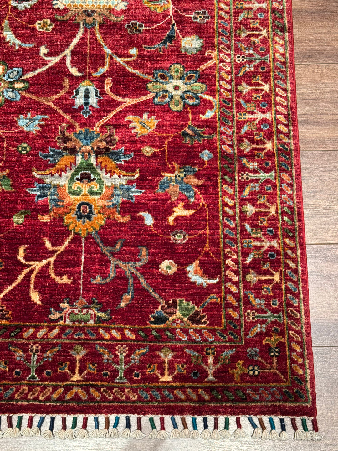 Sultani Binbirgece Yolluk Orijinal El Dokuması Kırmızı Kök Boya Yün Halı 0.84x309 2.60 Metrekare - 3x10 ft