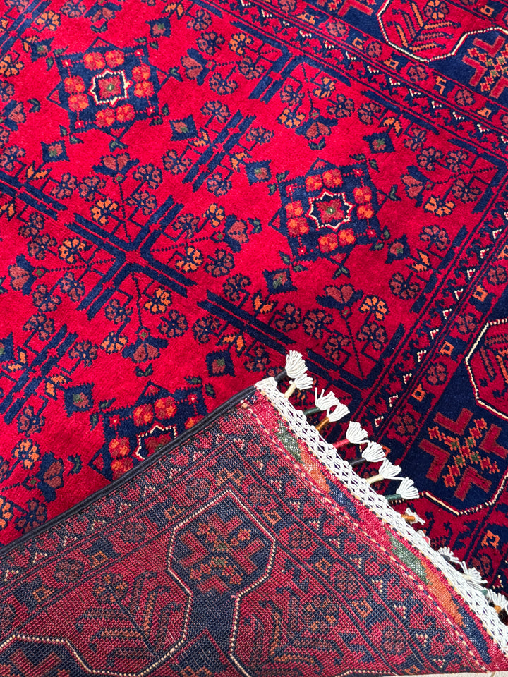 Afgan Halısı Hamyap Orijinal El Dokuması Kök Boya Yün 102x149 1.52 Metrekare - 3x5 ft