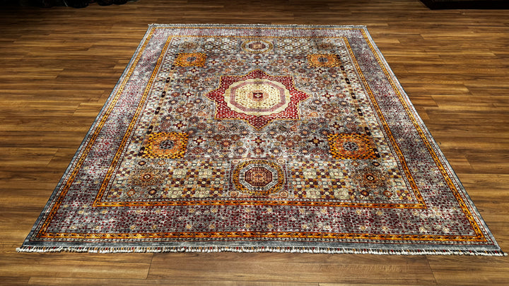 Mamluk Original Hand Woven Multi Root Dyed Wool Carpet 249x305 7.59 Square Meters - 7x10 ft 