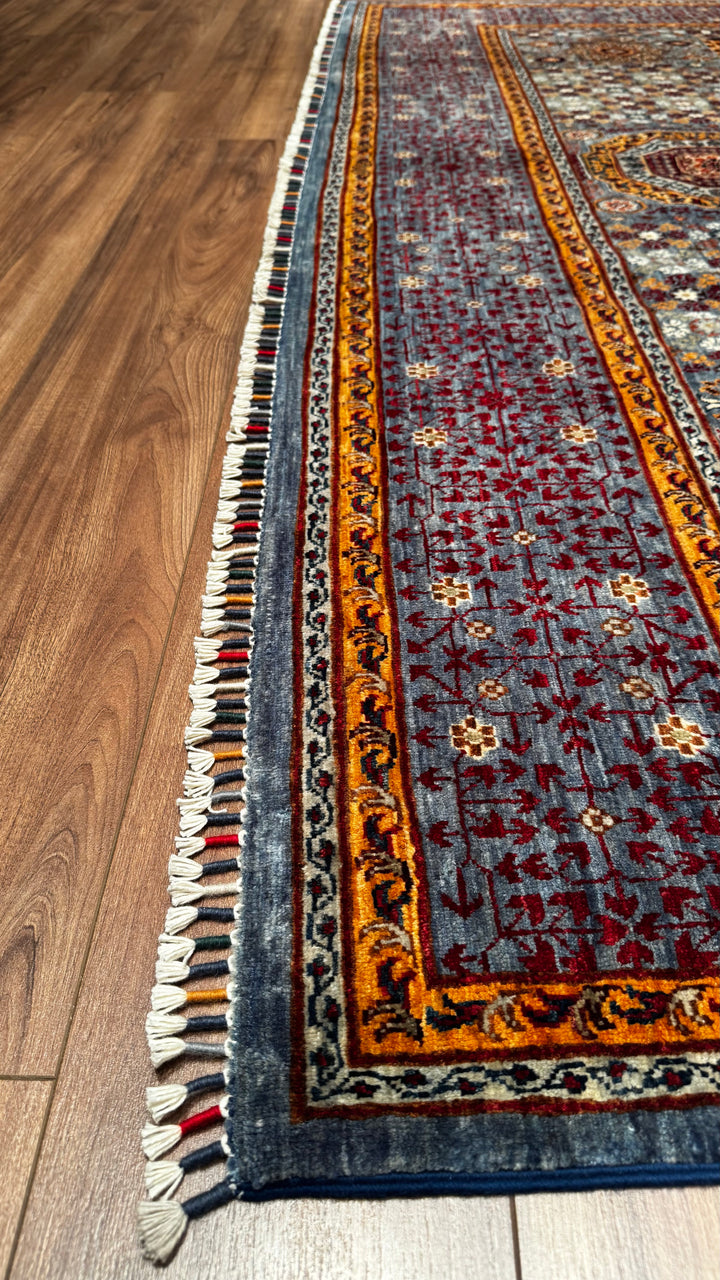 Mamluk Original Hand Woven Multi Root Dyed Wool Carpet 249x305 7.59 Square Meters - 7x10 ft 