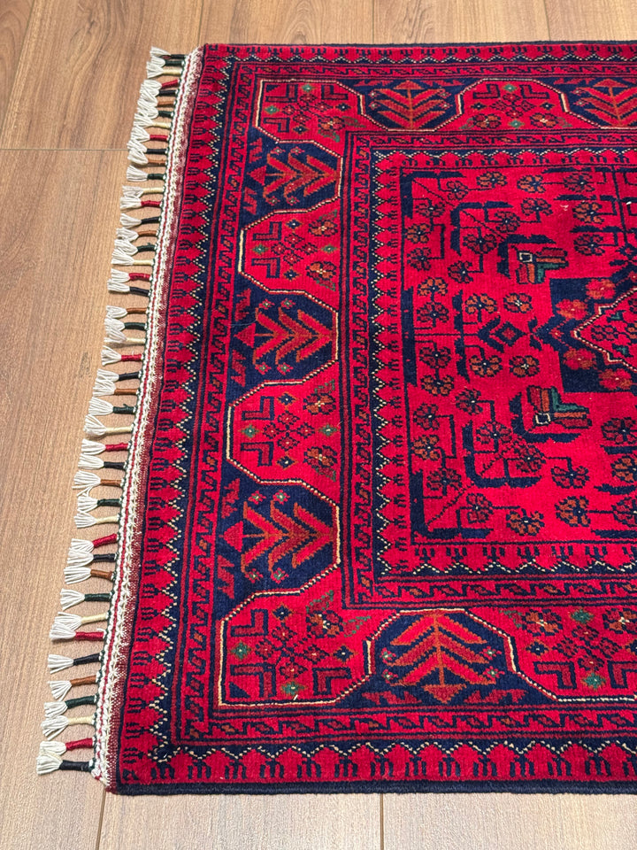 Afgan Halısı Hamyap Yolluk Orijinal El Dokuması Kök Boya Yün 0.80x199 1.59 Metrekare - 3x6 ft