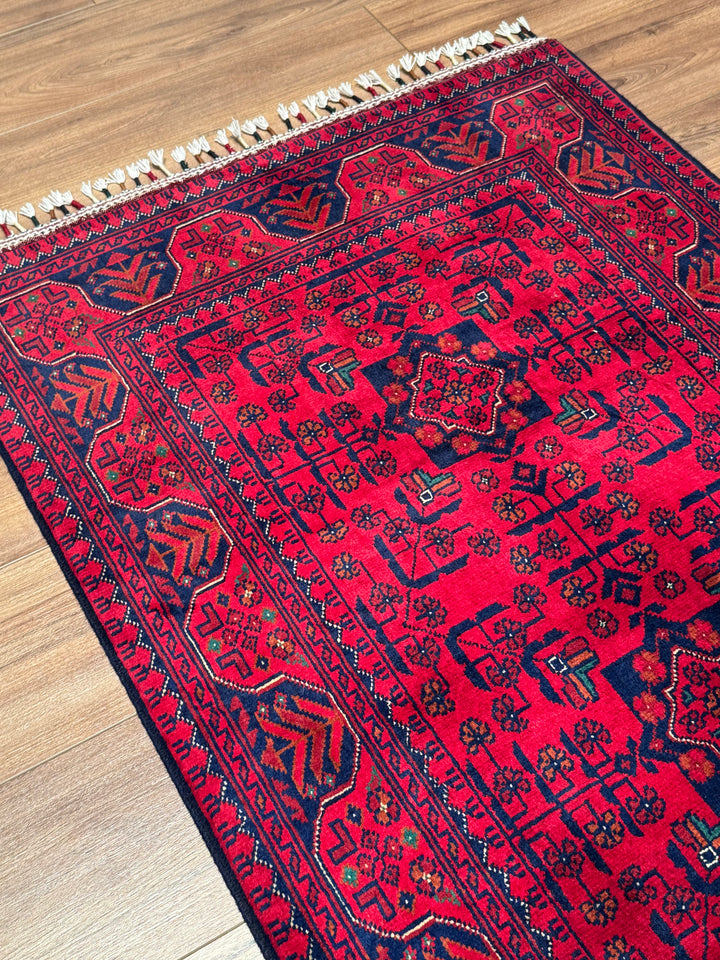 Afgan Halısı Hamyap Yolluk Orijinal El Dokuması Kök Boya Yün 0.80x199 1.59 Metrekare - 3x6 ft