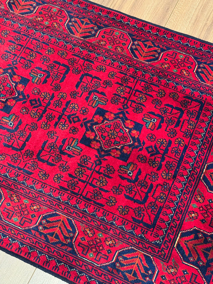 Afgan Halısı Hamyap Yolluk Orijinal El Dokuması Kök Boya Yün 0.80x199 1.59 Metrekare - 3x6 ft