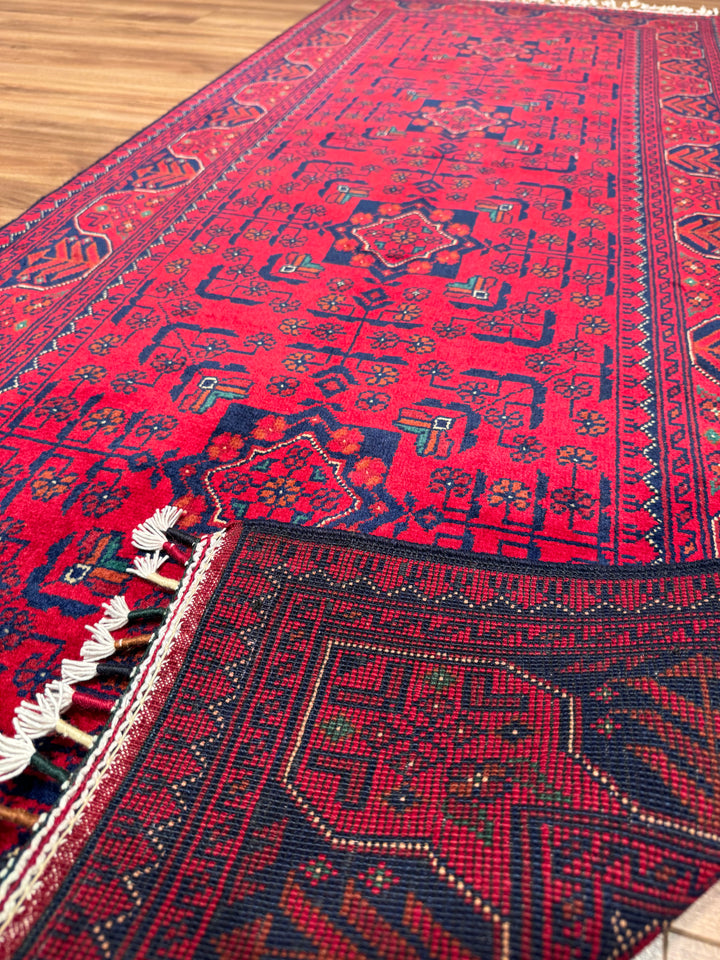 Afgan Halısı Hamyap Yolluk Orijinal El Dokuması Kök Boya Yün 0.83x198 1.64 Metrekare - 3x6 ft