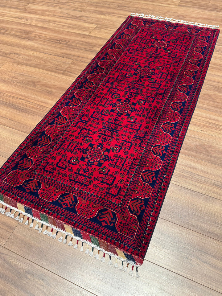 Afgan Halısı Hamyap Yolluk Orijinal El Dokuması Kök Boya Yün 0.83x198 1.64 Metrekare - 3x6 ft