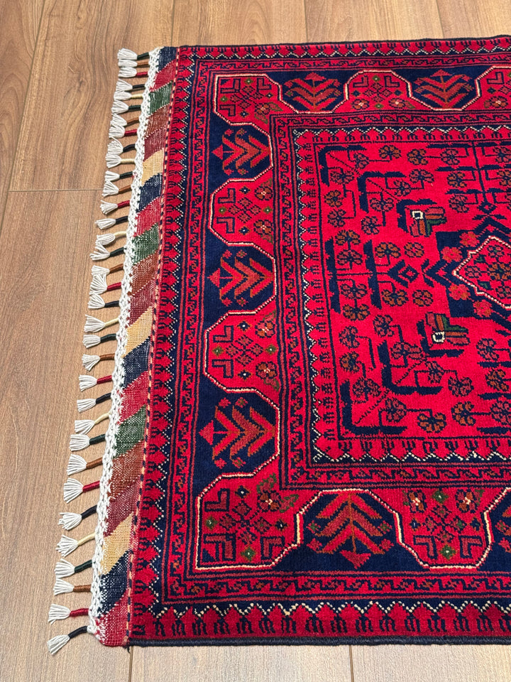 Afgan Halısı Hamyap Yolluk Orijinal El Dokuması Kök Boya Yün 0.83x198 1.64 Metrekare - 3x6 ft