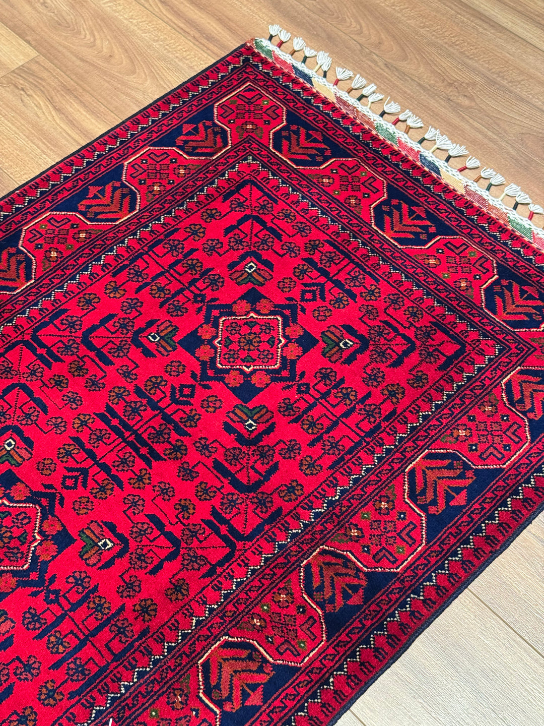 Afgan Halısı Hamyap Yolluk Orijinal El Dokuması Kök Boya Yün 0.83x198 1.64 Metrekare - 3x6 ft