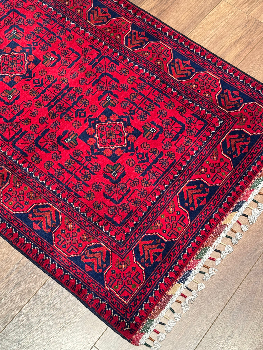 Afgan Halısı Hamyap Yolluk Orijinal El Dokuması Kök Boya Yün 0.83x198 1.64 Metrekare - 3x6 ft