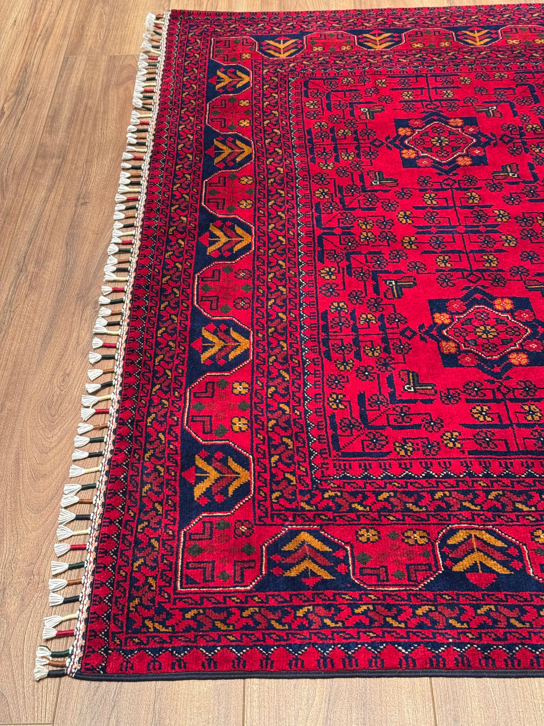 Afgan Halısı Hamyap Orijinal El Dokuması Kök Boya Yün 147x195 2.87 Metrekare - 5x6 ft