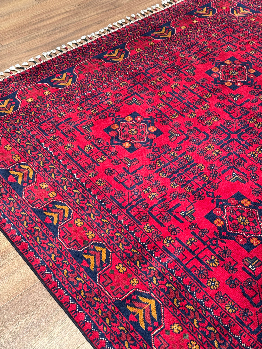 Afgan Halısı Hamyap Orijinal El Dokuması Kök Boya Yün 147x195 2.87 Metrekare - 5x6 ft