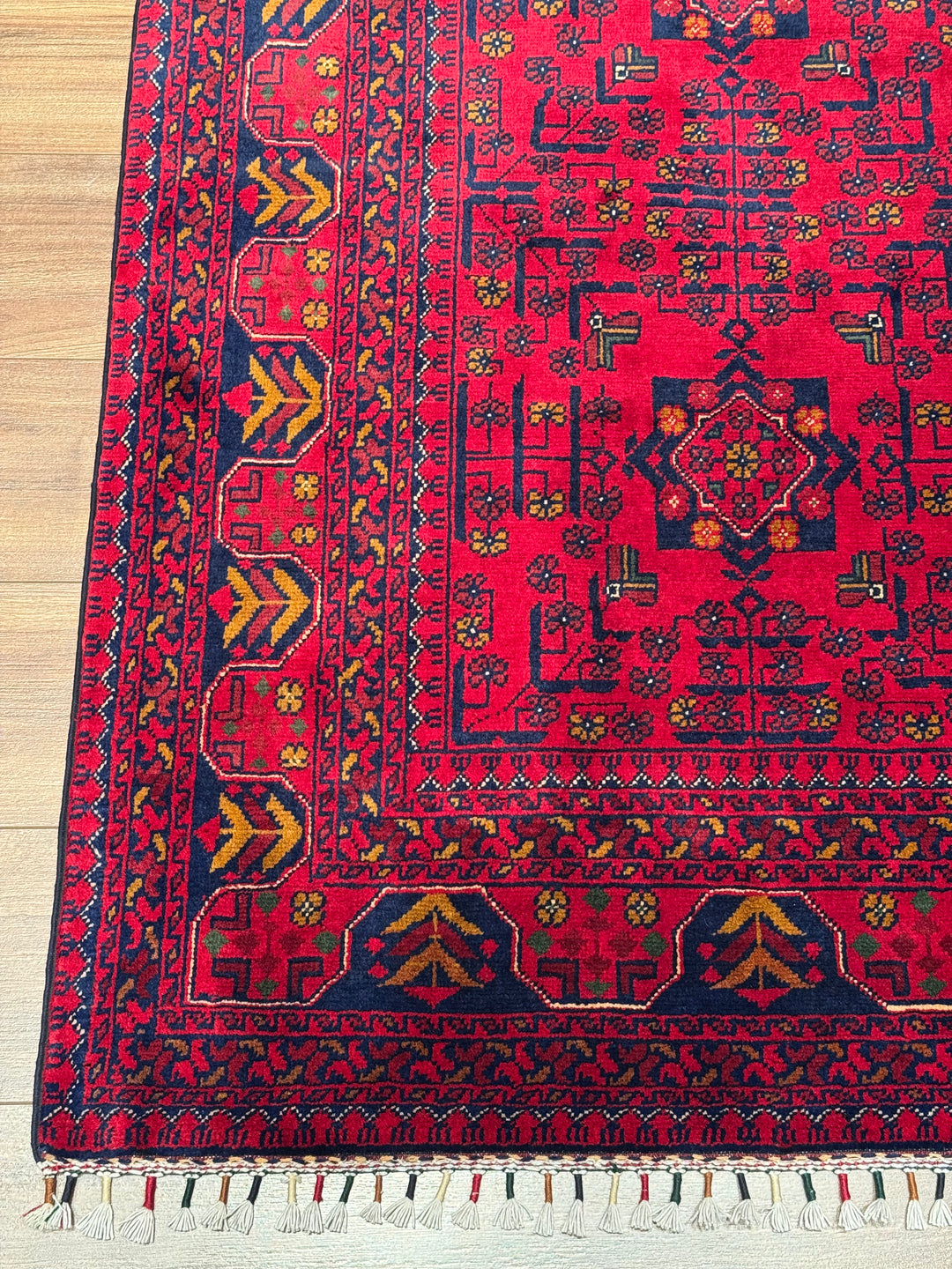 Afgan Halısı Hamyap Orijinal El Dokuması Kök Boya Yün 147x195 2.87 Metrekare - 5x6 ft