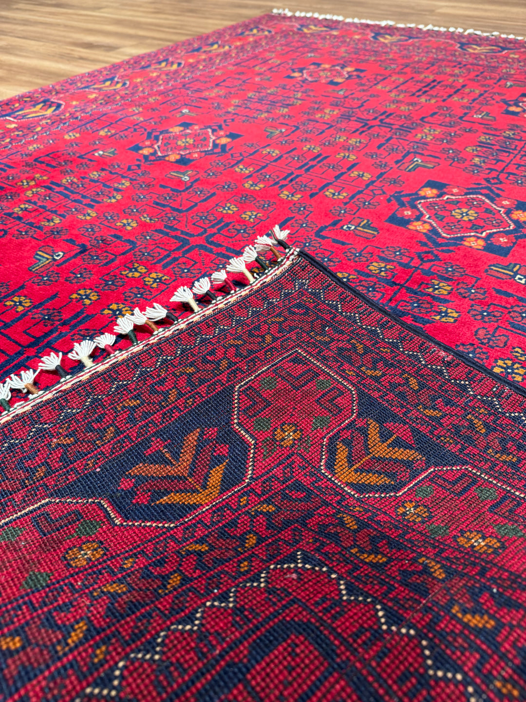 Afgan Halısı Hamyap Orijinal El Dokuması Kök Boya Yün 147x195 2.87 Metrekare - 5x6 ft