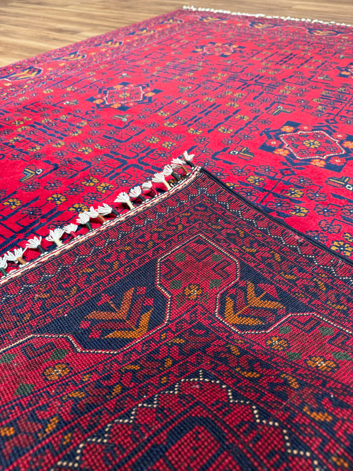 Afgan Halısı Hamyap Orijinal El Dokuması Kök Boya Yün 147x195 2.87 Metrekare - 5x6 ft