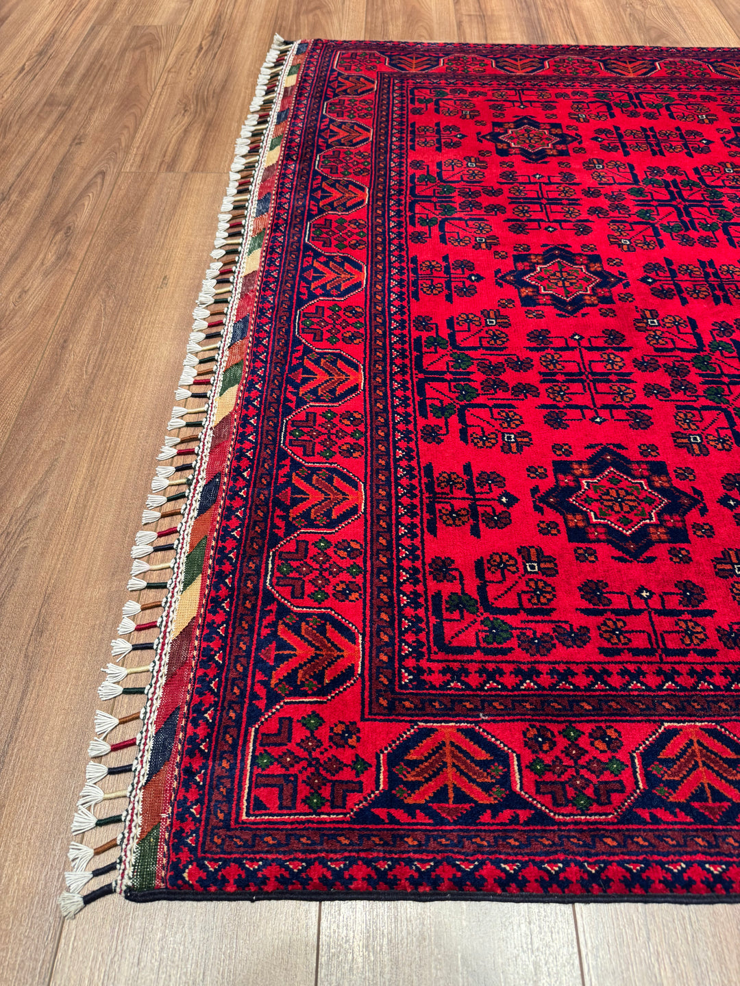 Afgan Halısı Hamyap Orijinal El Dokuması Kök Boya Yün 148x202 2.99 Metrekare - 5x6 ft