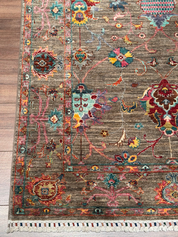 Sultani One Thousand and One Nights Original Handwoven Beige Root Dye Wool Rug 119x179 cm (2.13 square meters) - 4x6 ft 