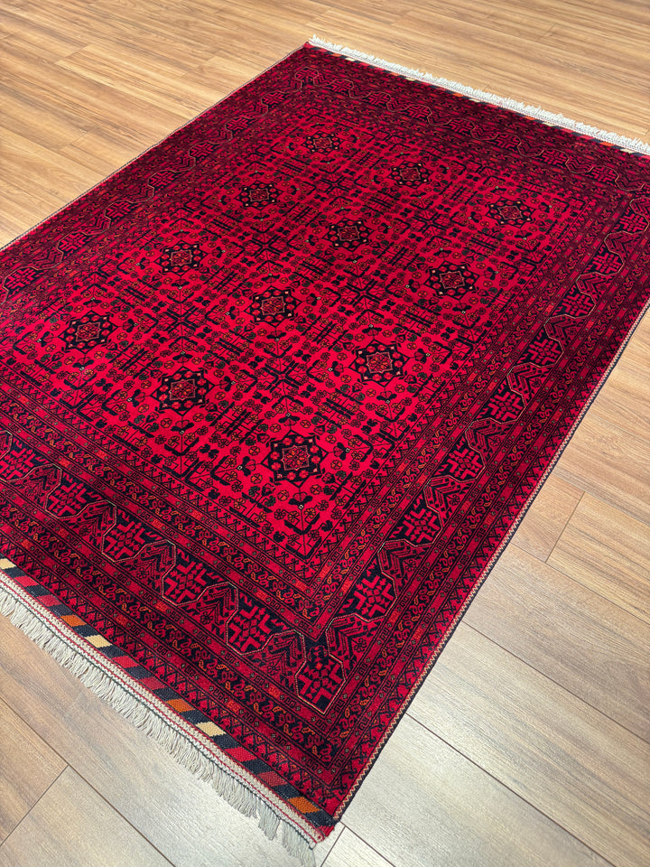 Afgan Halısı Bilcik Orijinal El Dokuması Kök Boya Yün 152x199 3.02 Metrekare - 5x7 ft