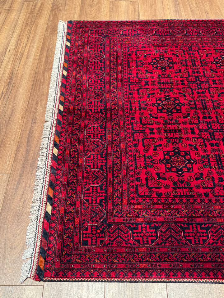 Afgan Halısı Bilcik Orijinal El Dokuması Kök Boya Yün 152x199 3.02 Metrekare - 5x7 ft