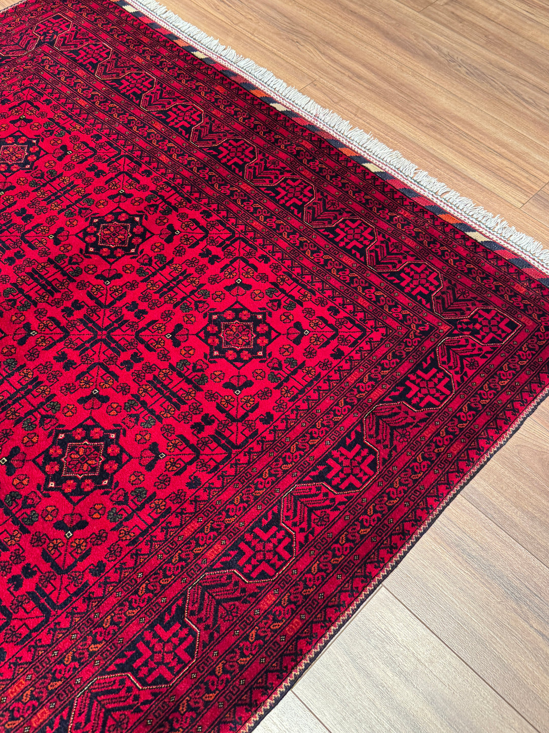 Afgan Halısı Bilcik Orijinal El Dokuması Kök Boya Yün 152x199 3.02 Metrekare - 5x7 ft
